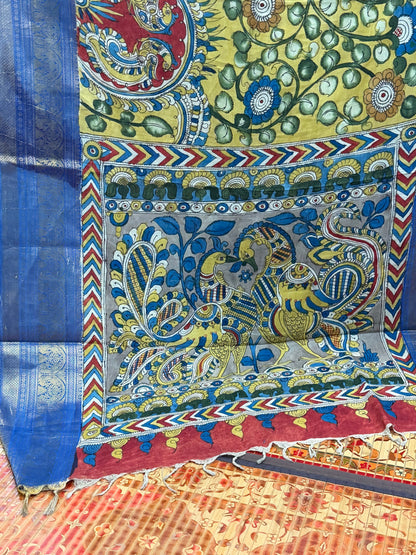 Silkcotton Penkalamkari Saree