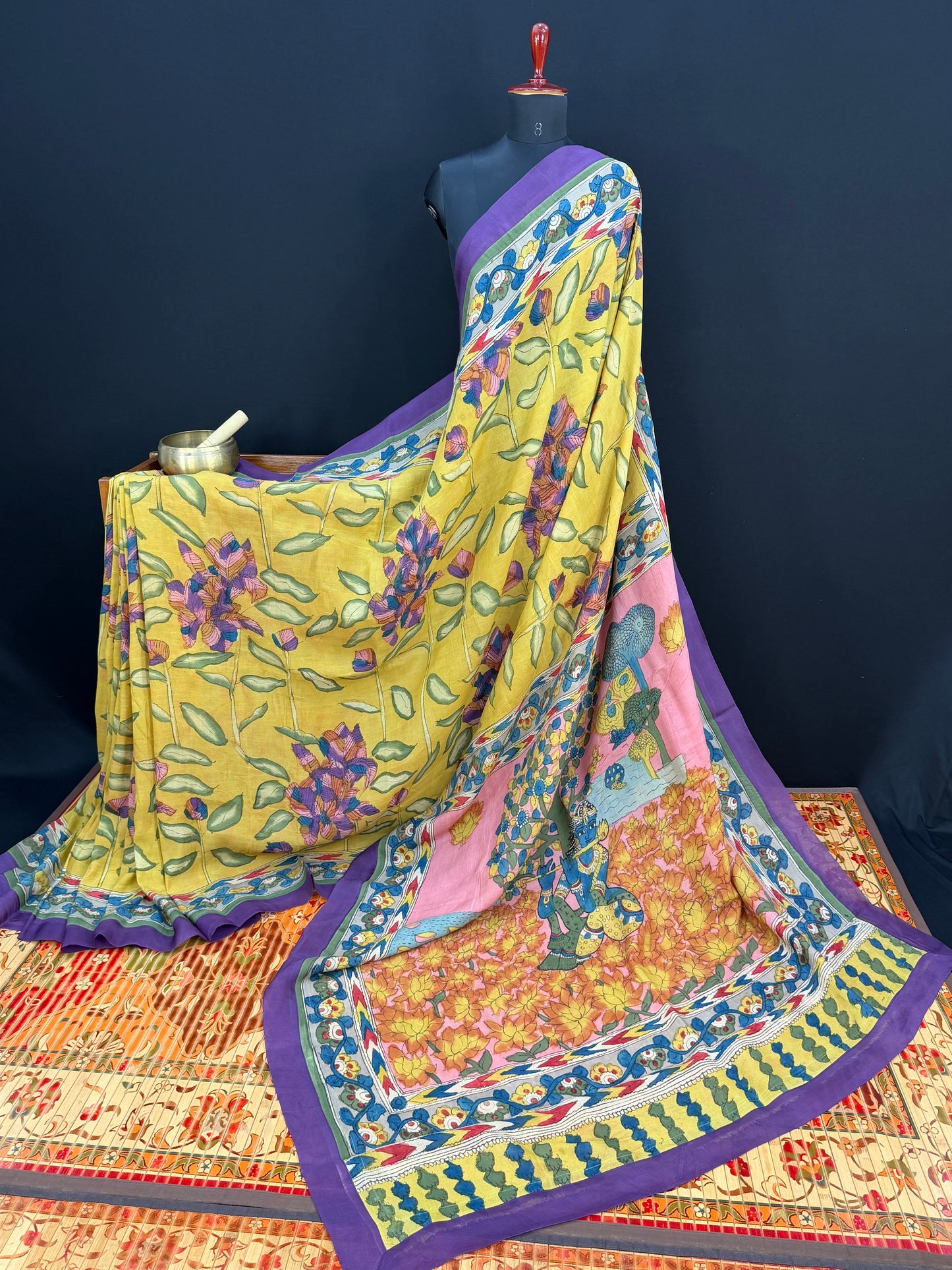 Silkcotton Penkalamkari Saree