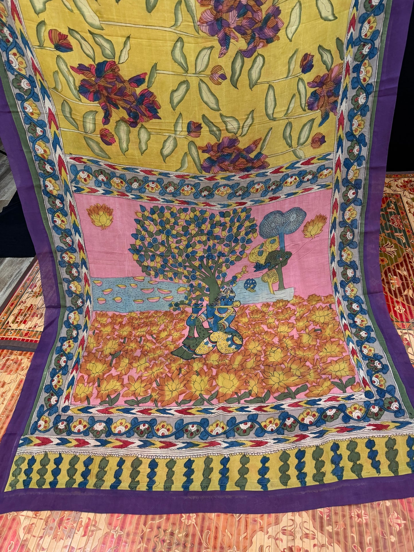 Silkcotton Penkalamkari Saree