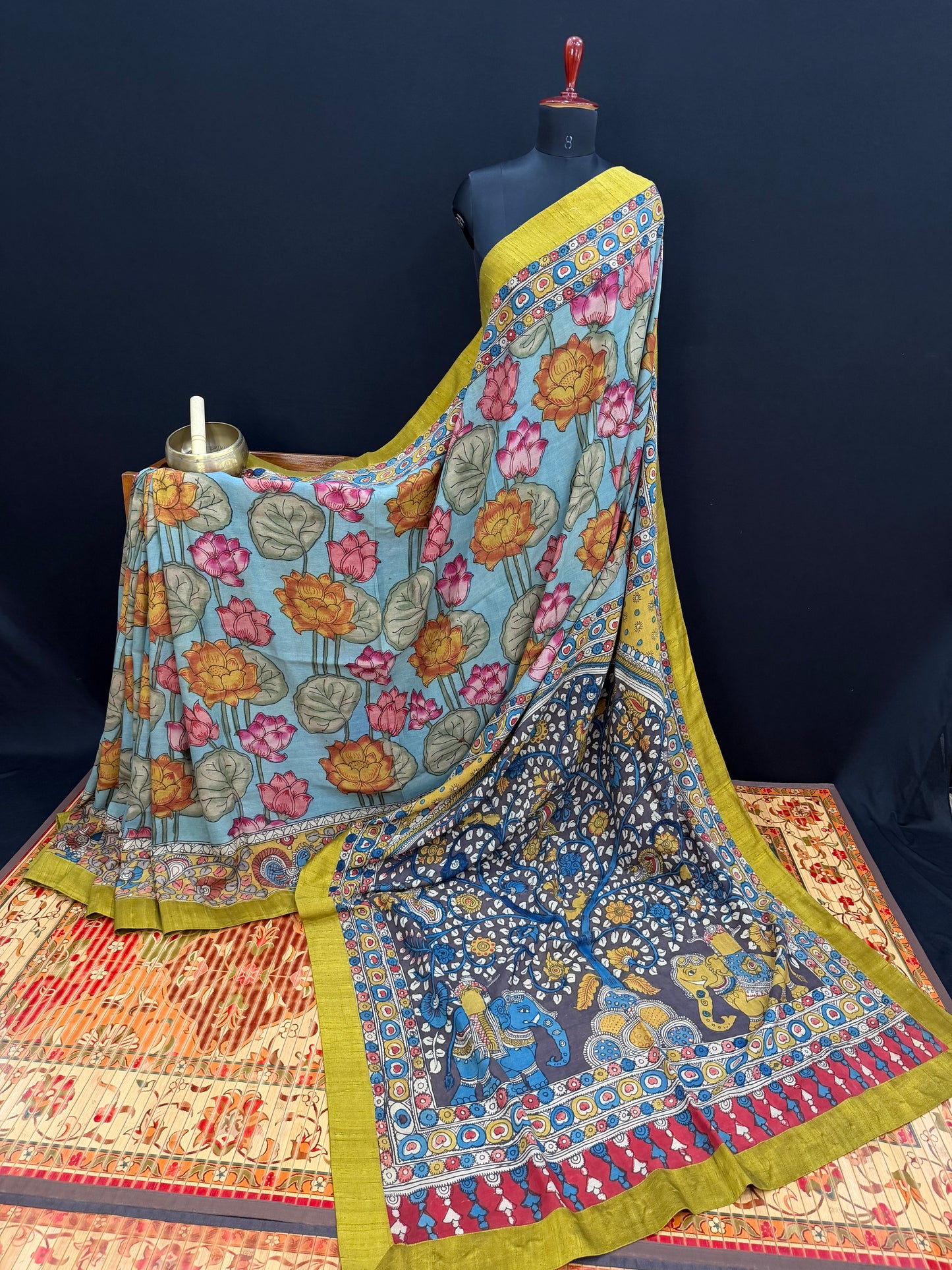 Silkcotton Penkalamkari Saree