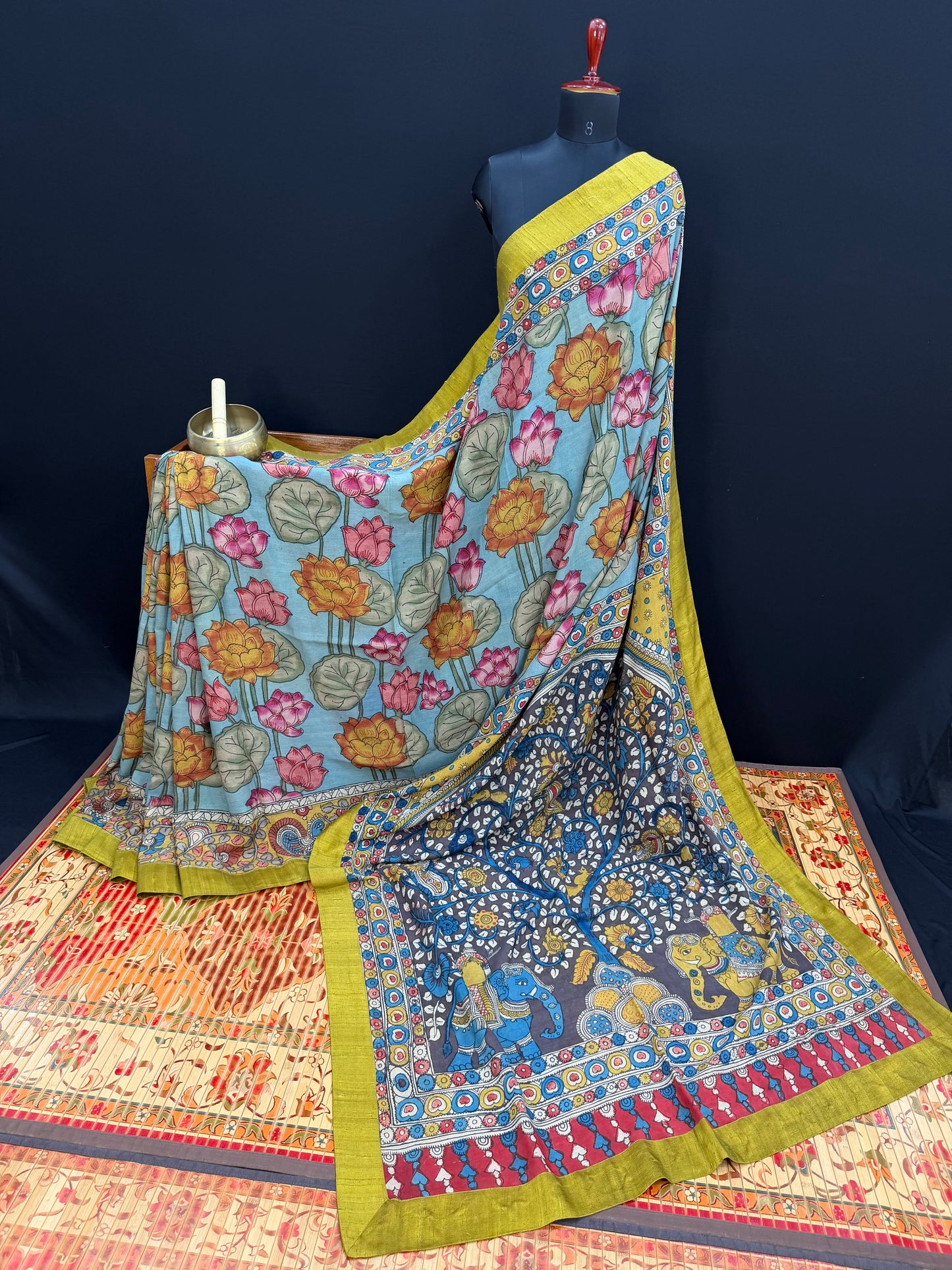 Silkcotton Penkalamkari Saree