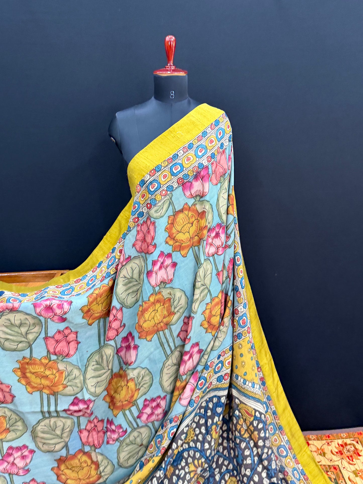 Silkcotton Penkalamkari Saree