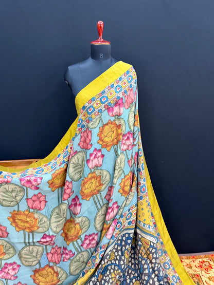 Silkcotton Penkalamkari Saree