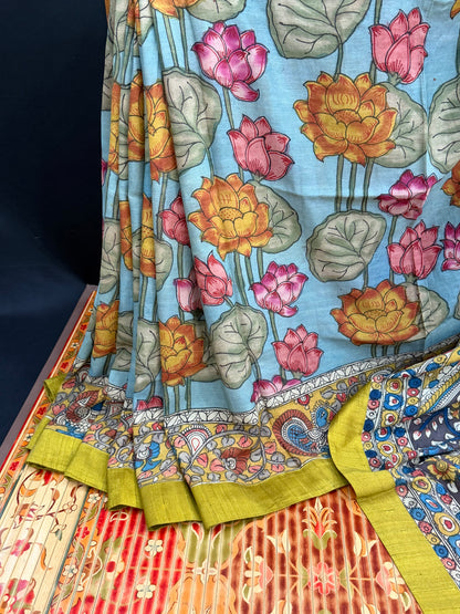 Silkcotton Penkalamkari Saree