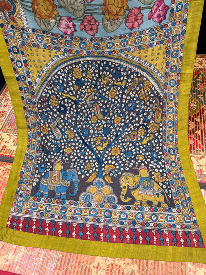 Silkcotton Penkalamkari Saree