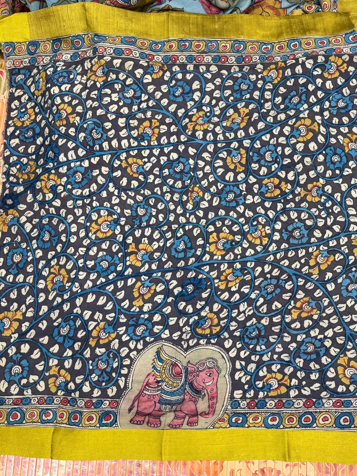 Silkcotton Penkalamkari Saree