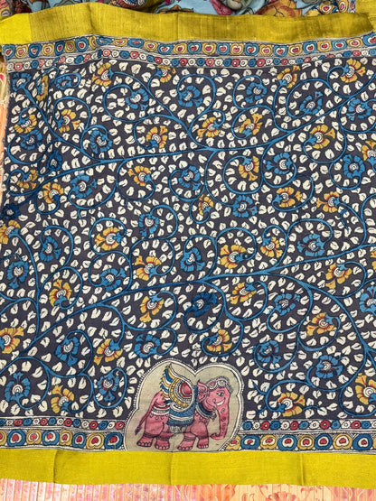 Silkcotton Penkalamkari Saree