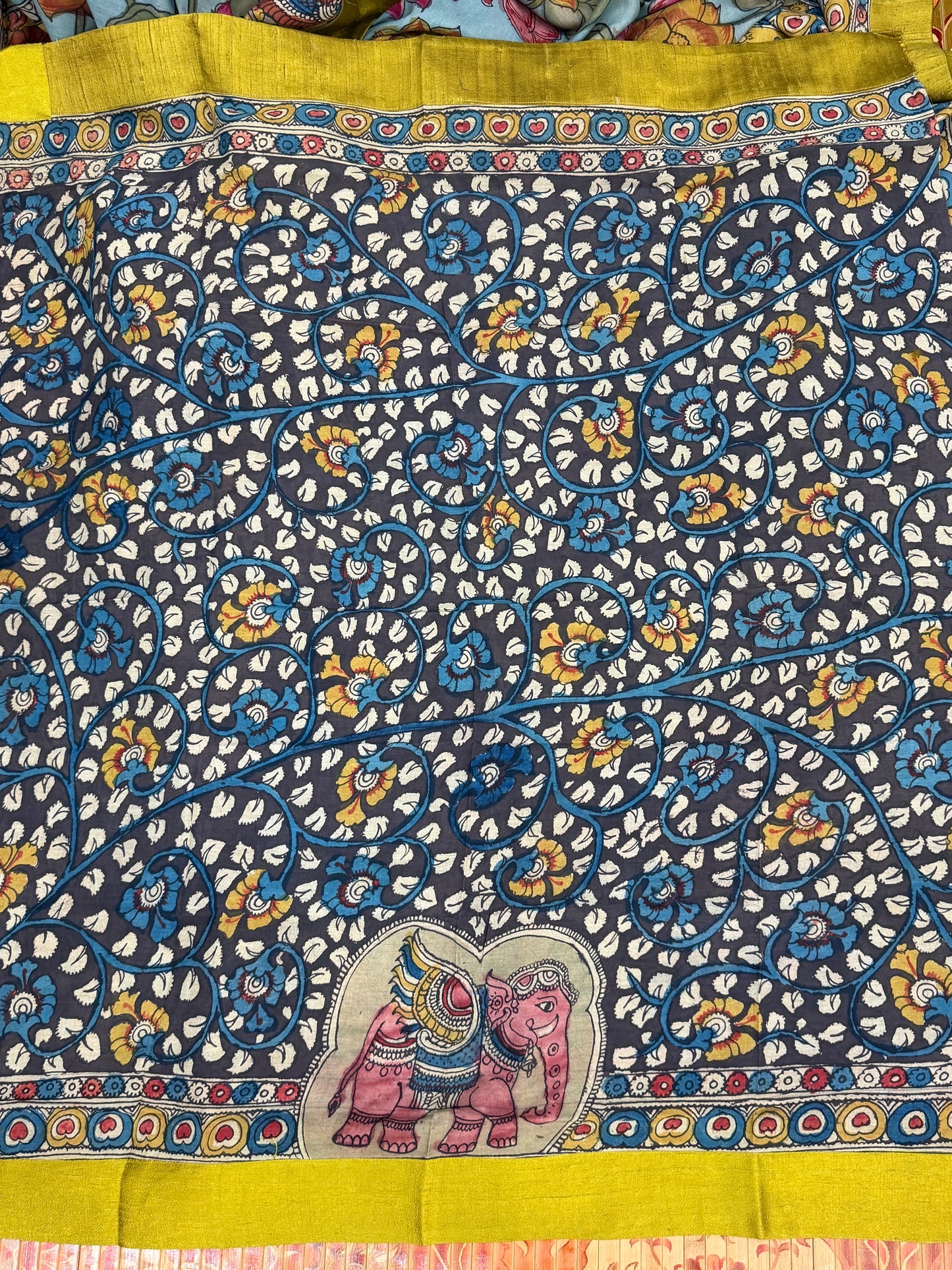 Silkcotton Penkalamkari Saree