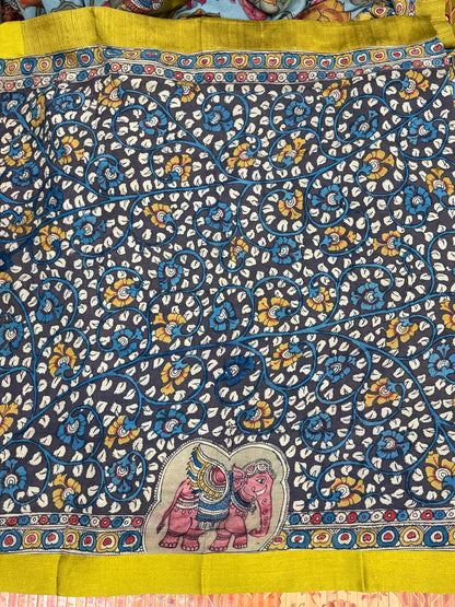 Silkcotton Penkalamkari Saree