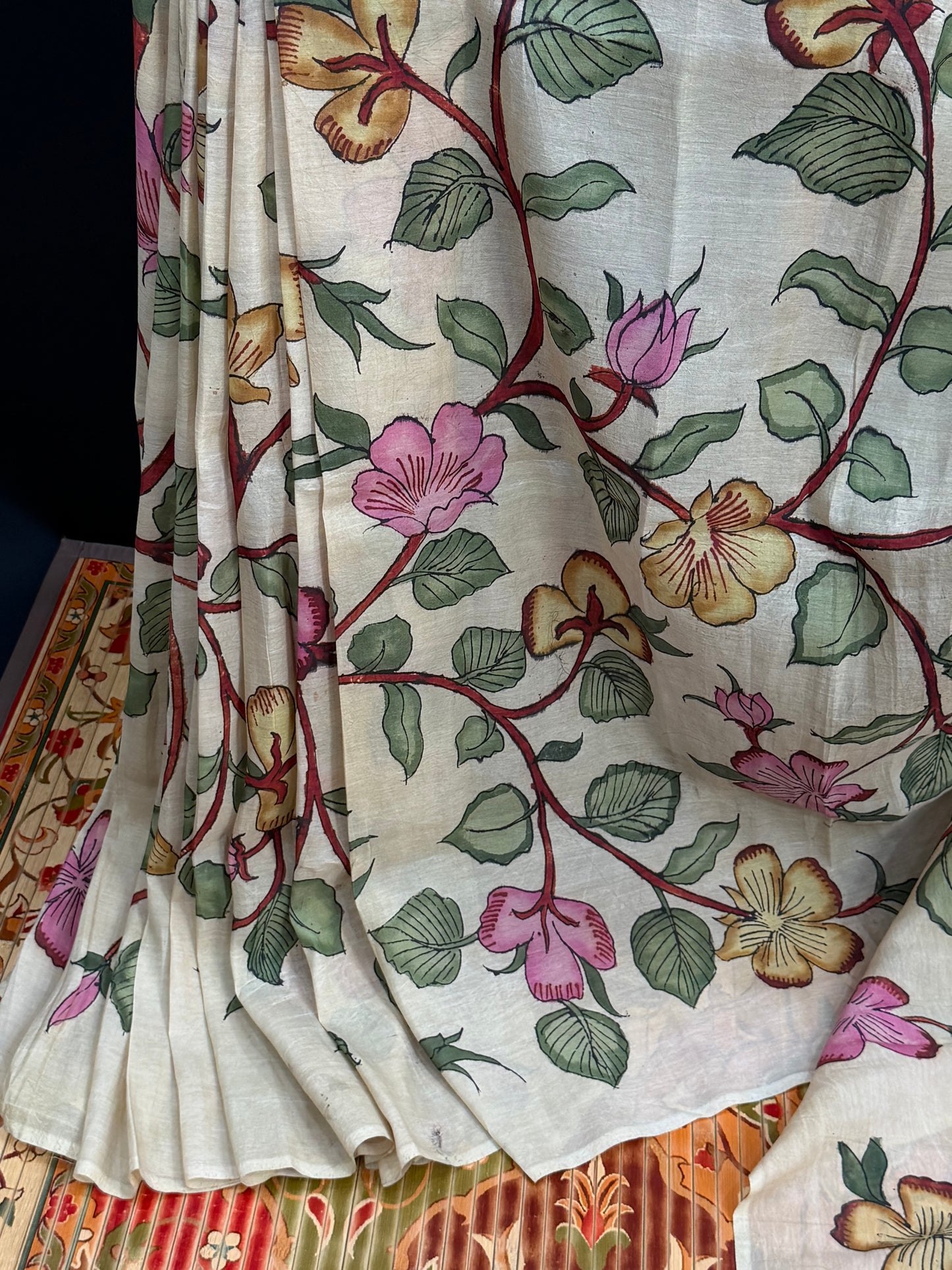 Silkcotton Penkalamkari Saree