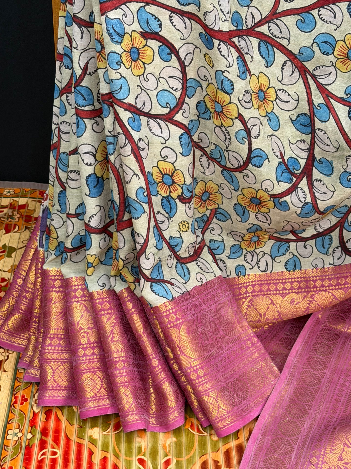 Silkcotton Penkalamkari Saree