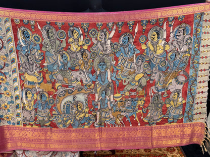 Silkcotton Penkalamkari Saree