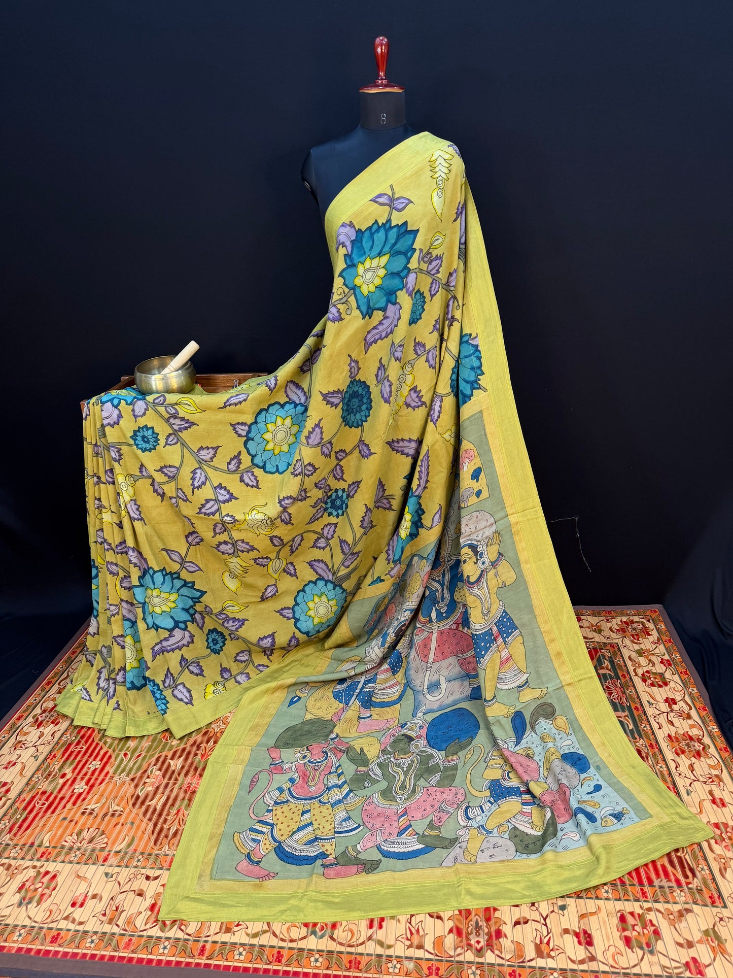 Silkcotton Penkalamkari Saree