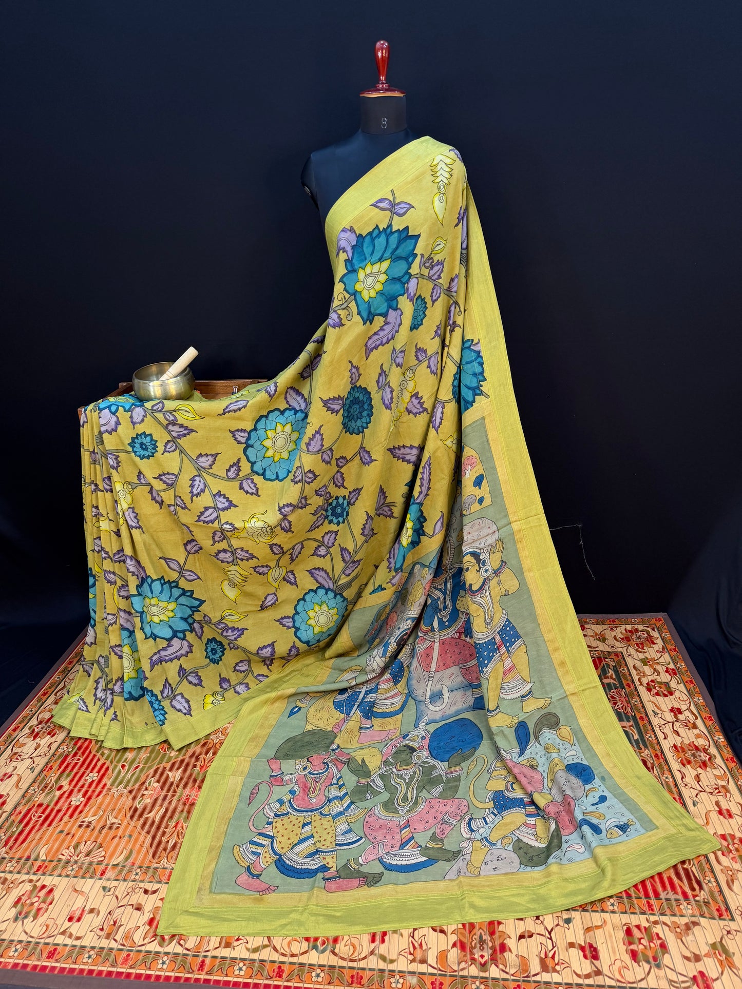 Silkcotton Penkalamkari Saree