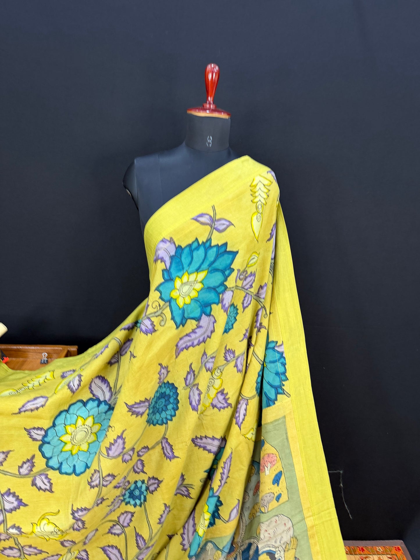 Silkcotton Penkalamkari Saree