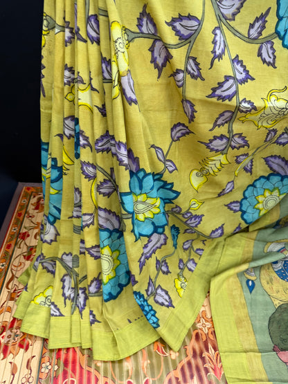 Silkcotton Penkalamkari Saree