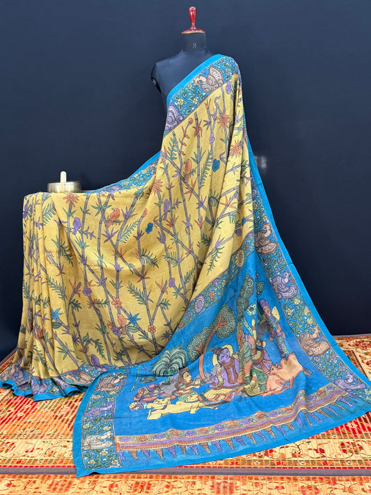 Silkcotton Penkalamkari Saree