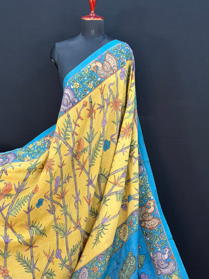 Silkcotton Penkalamkari Saree