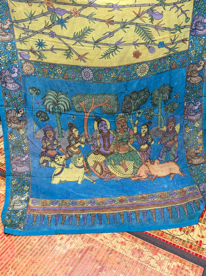 Silkcotton Penkalamkari Saree