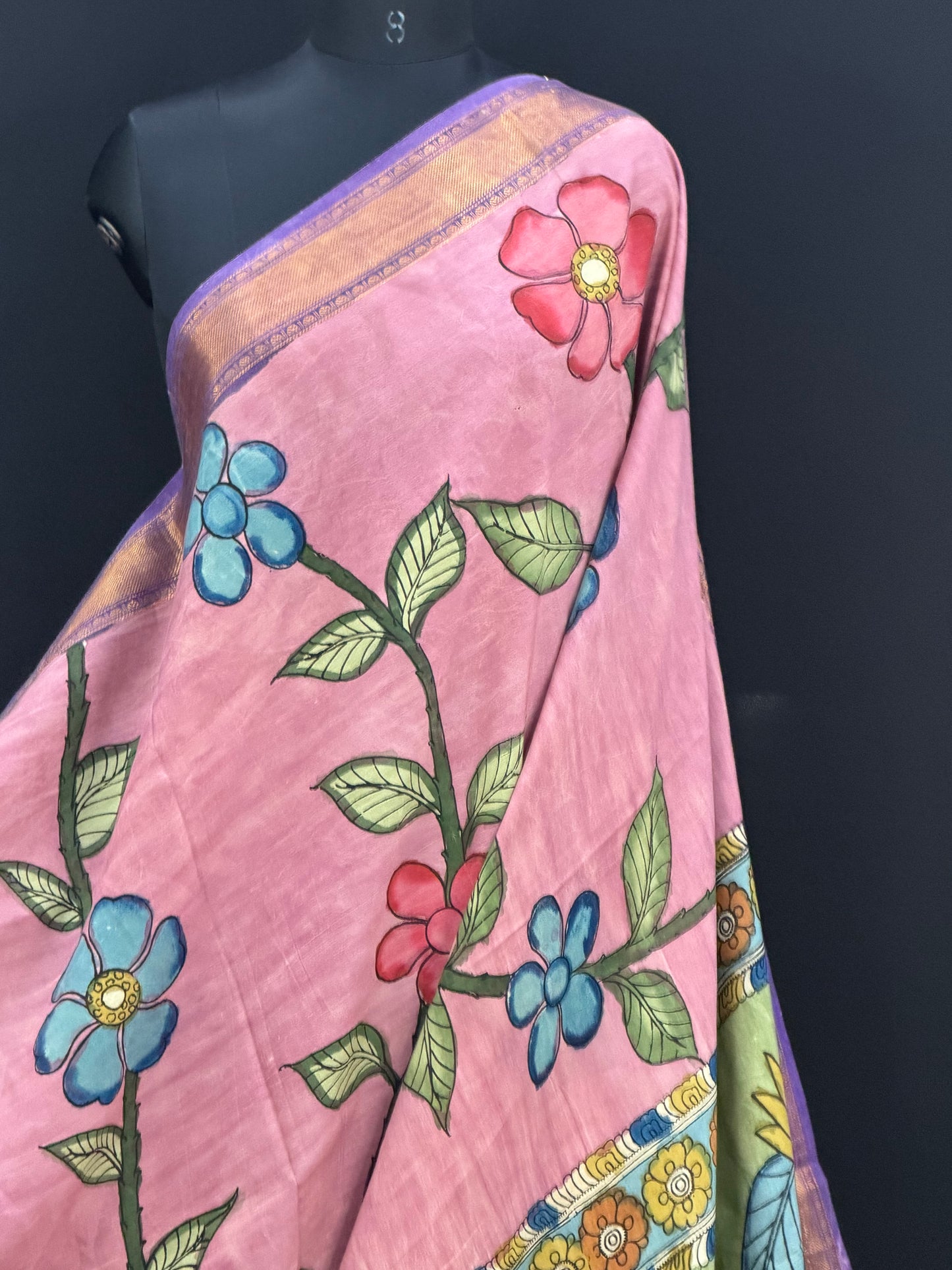 Silkcotton Penkalamkari Saree