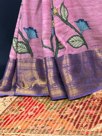 Silkcotton Penkalamkari Saree
