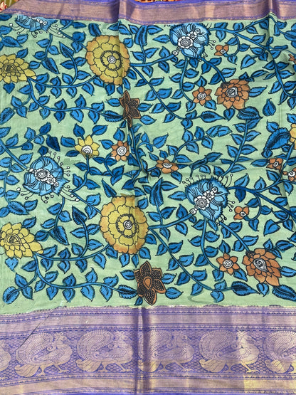 Silkcotton Penkalamkari Saree
