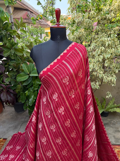 Pure silk Tussar Georgette Benaras Sarees