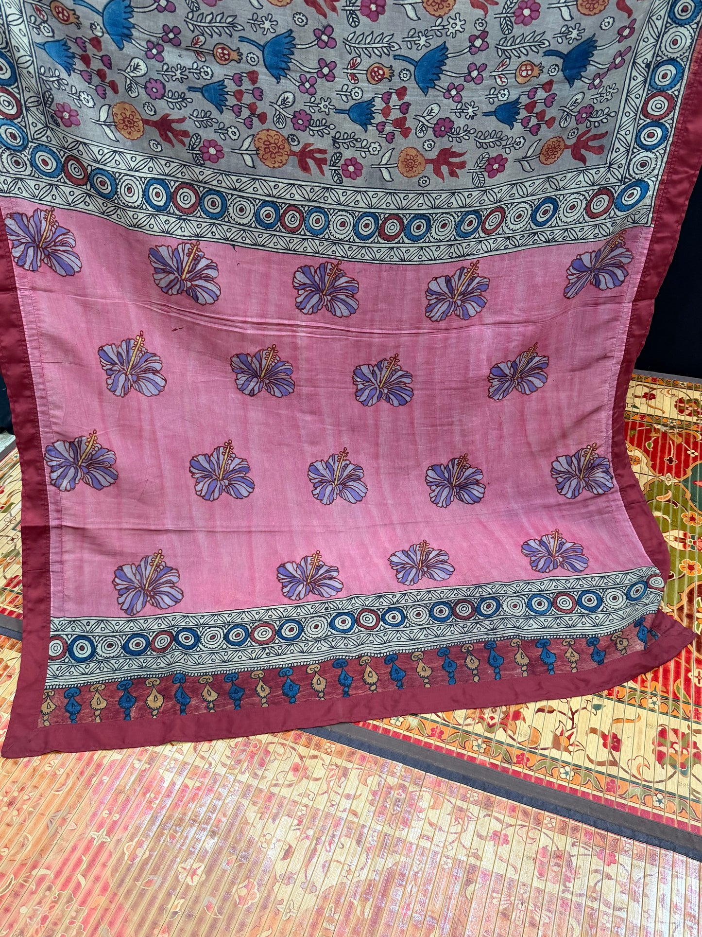 Silkcotton Penkalamkari Saree