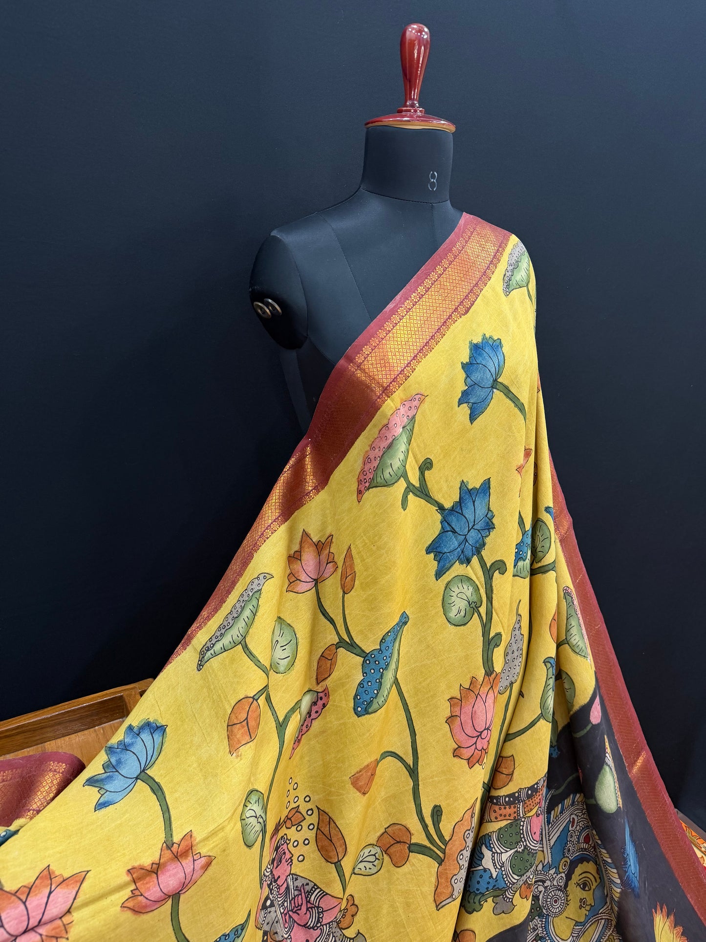 Silkcotton Penkalamkari Saree