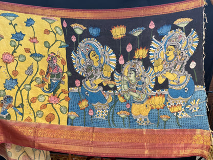 Silkcotton Penkalamkari Saree