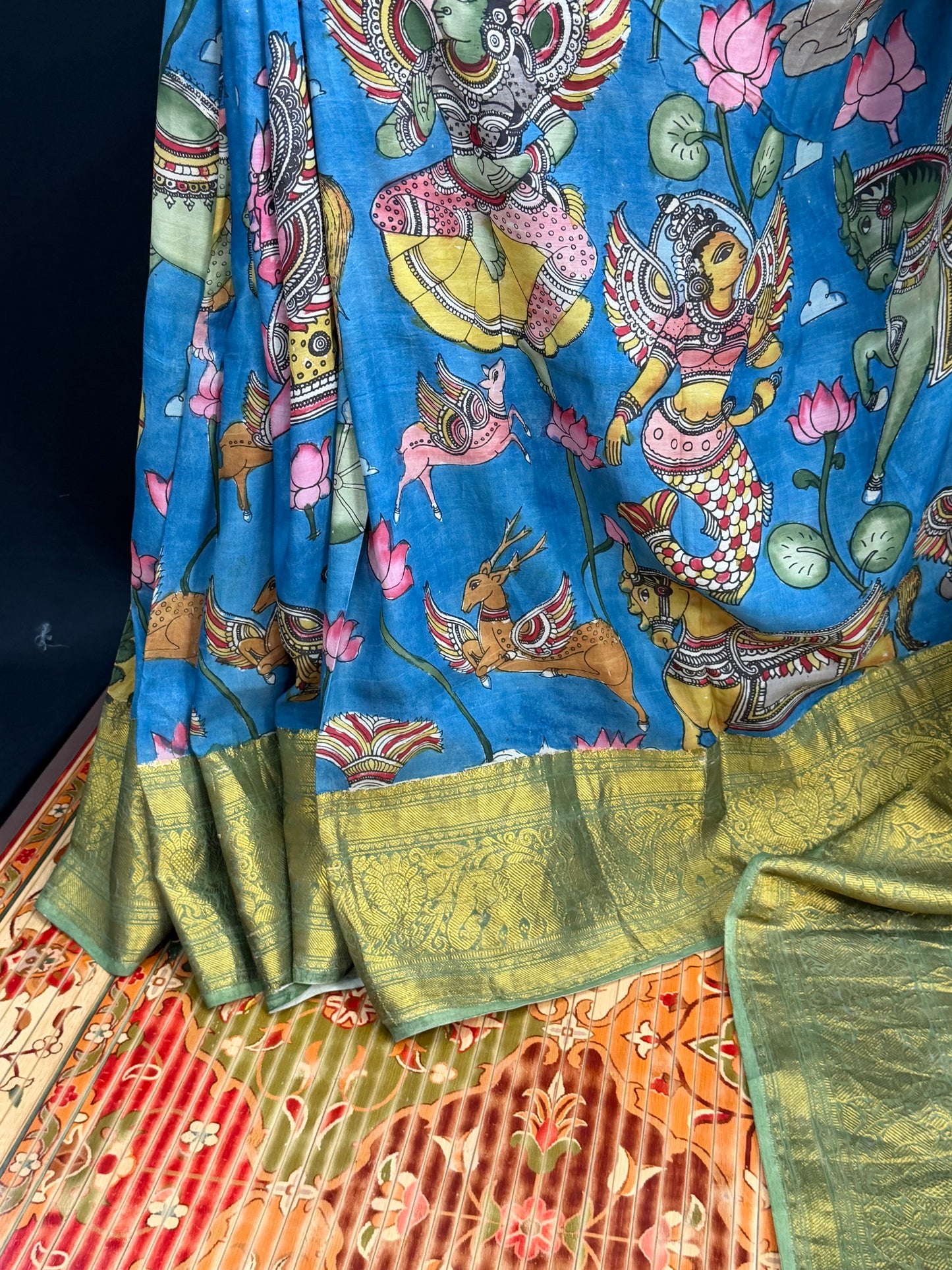 Silkcotton Penkalamkari Saree