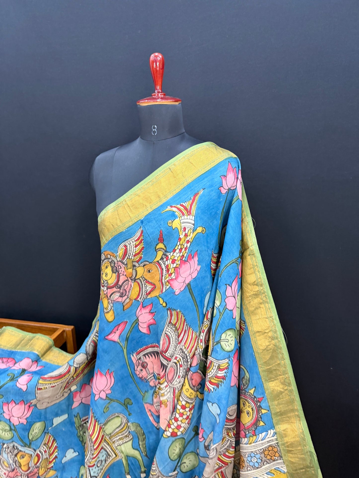 Silkcotton Penkalamkari Saree