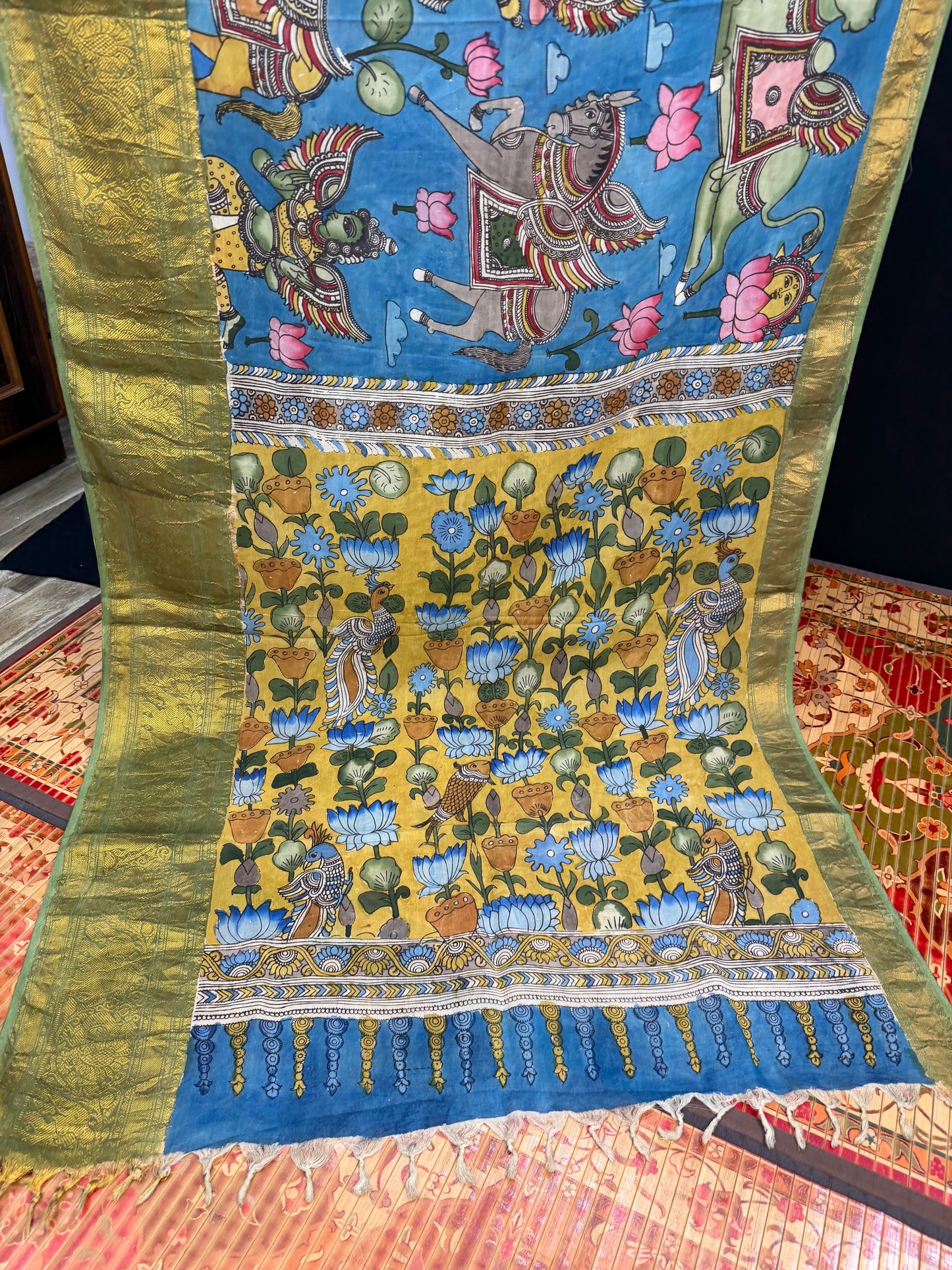 Silkcotton Penkalamkari Saree