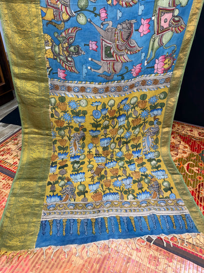 Silkcotton Penkalamkari Saree