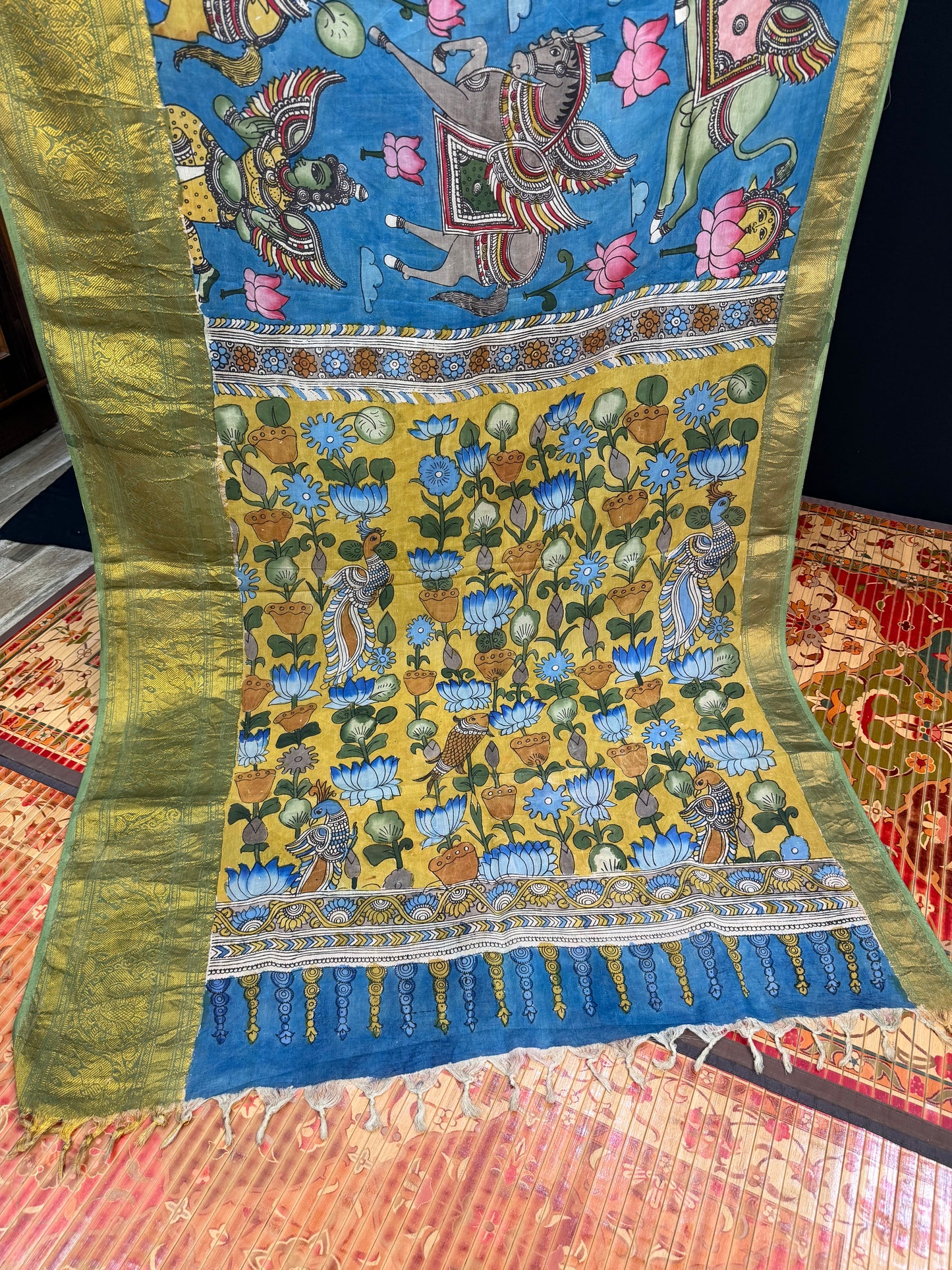 Silkcotton Penkalamkari Saree