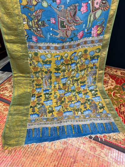 Silkcotton Penkalamkari Saree