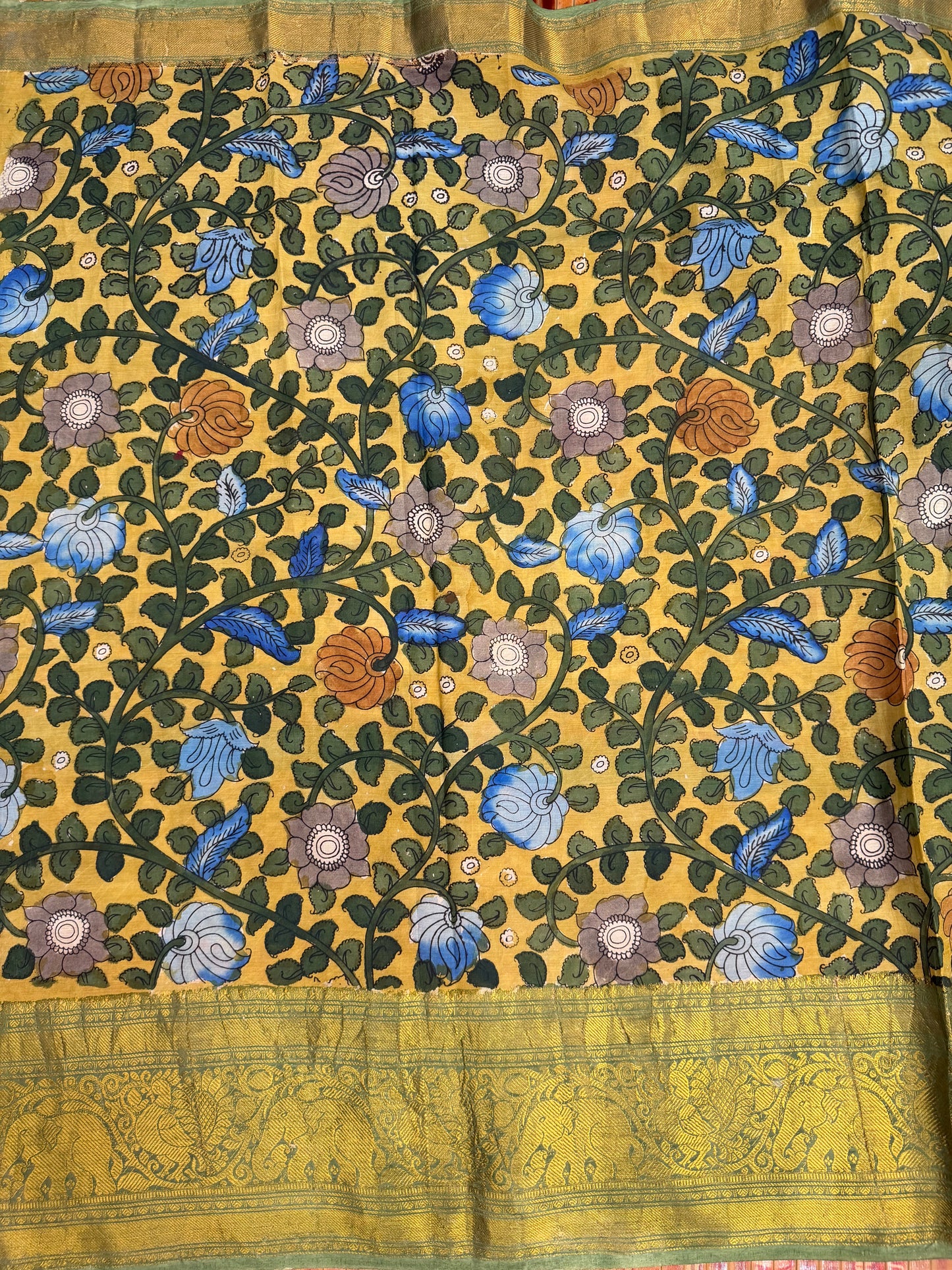 Silkcotton Penkalamkari Saree