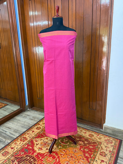 Purecotton kurti material paired with penkalamkari dupatta