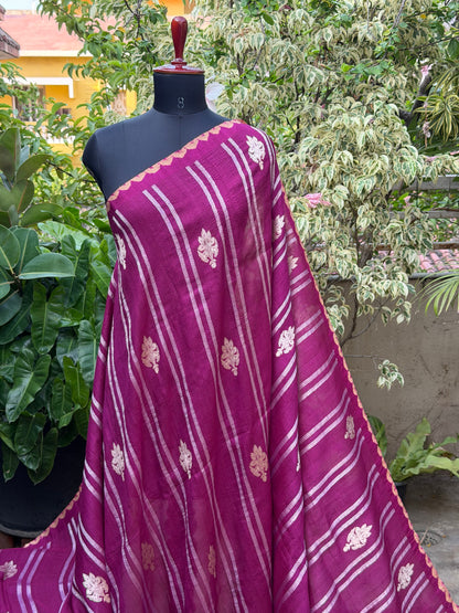 Pure silk Tussar Georgette Benaras Sarees