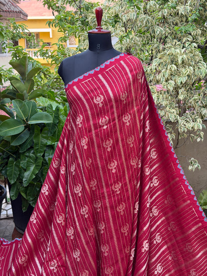 Pure silk Tussar Georgette Benaras Sarees