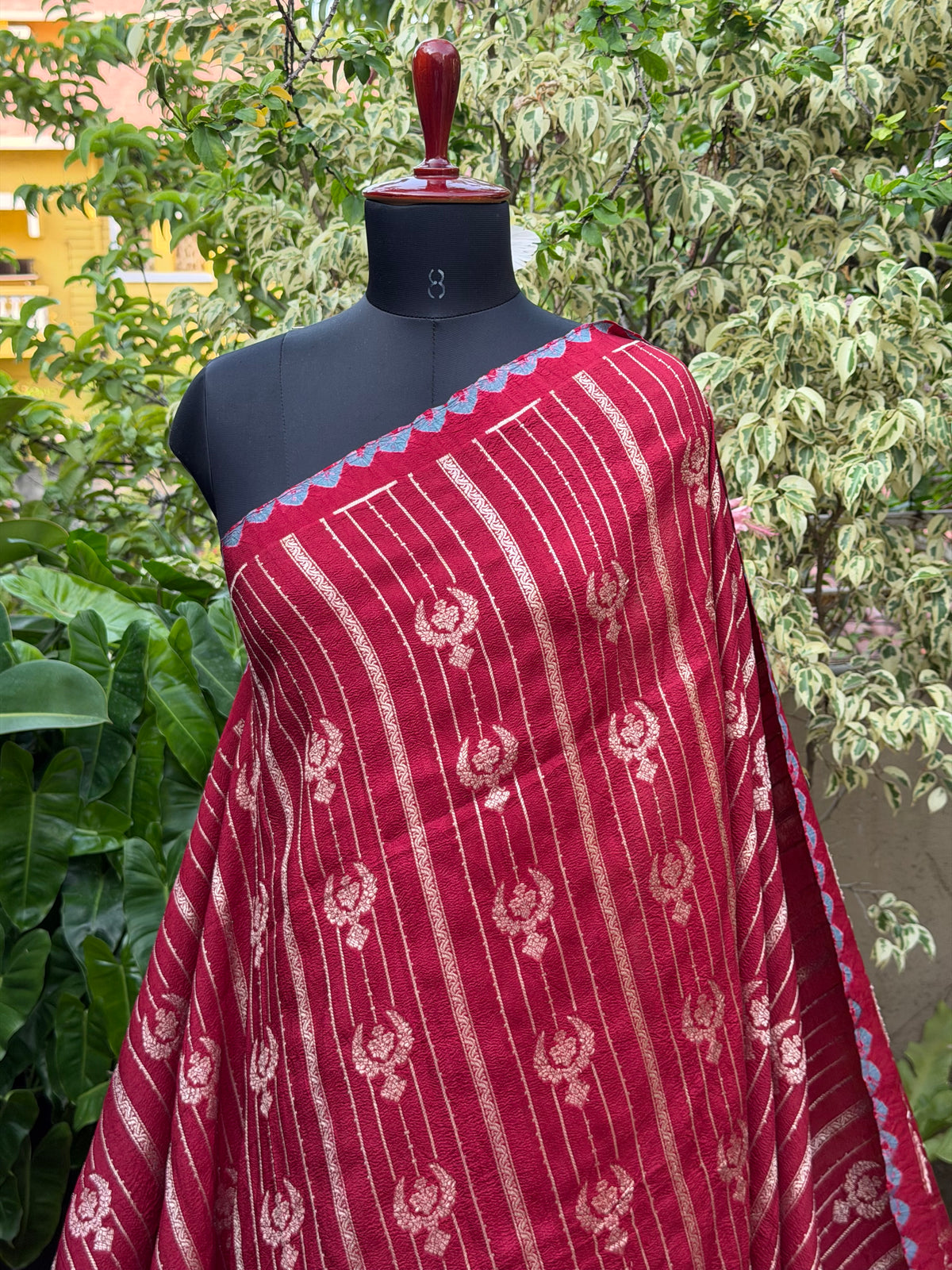 Pure silk Tussar Georgette Benaras Sarees