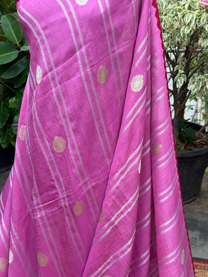 Pure silk Tussar Georgette Benaras Sarees