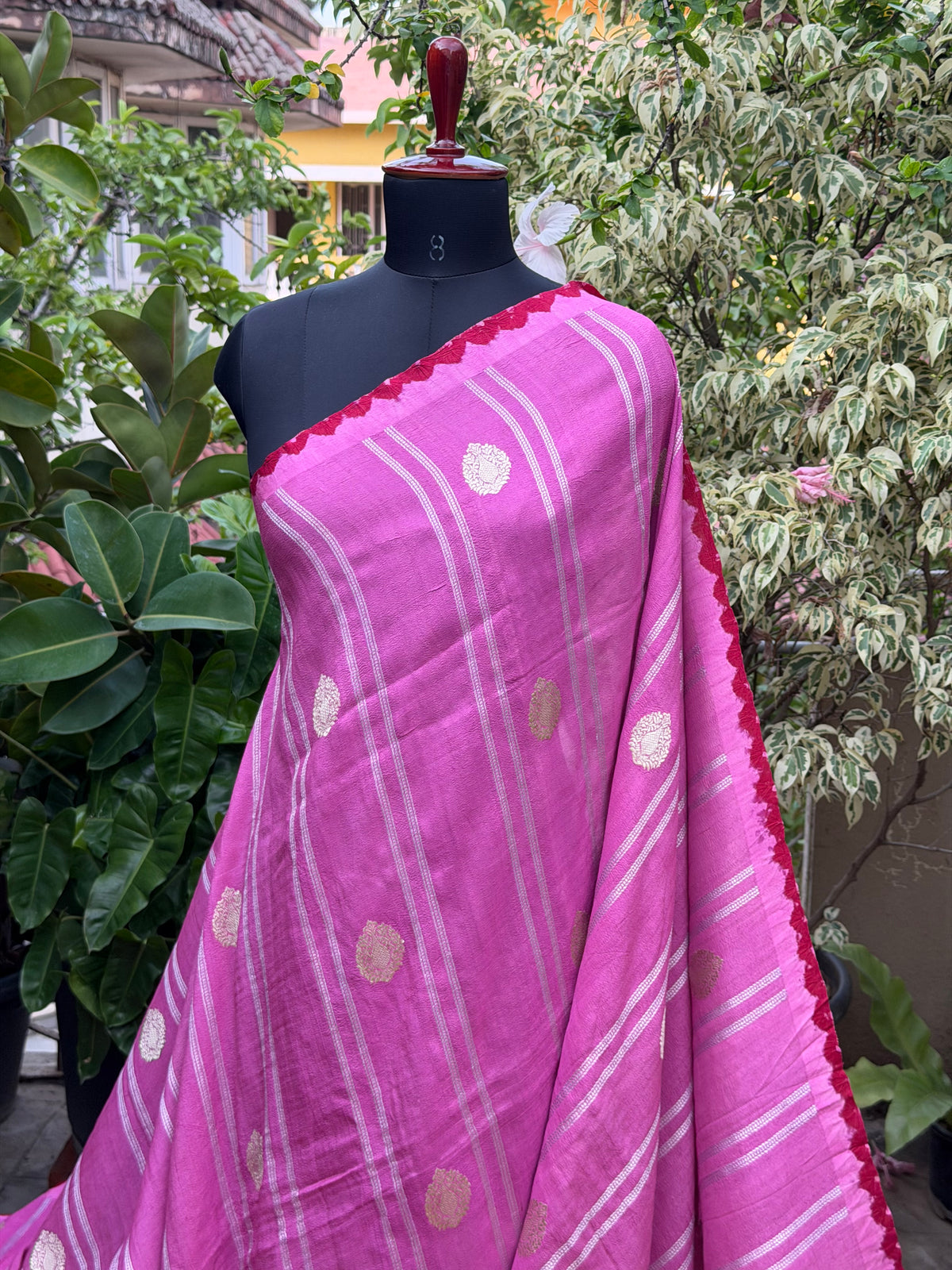 Pure silk Tussar Georgette Benaras Sarees