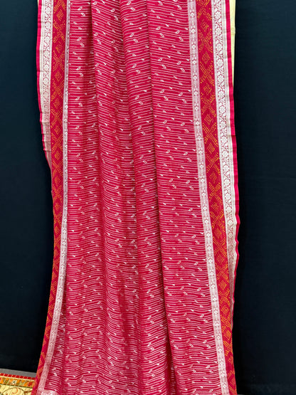 pure silk benaras gerogette saree
