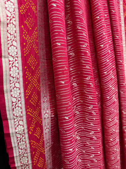 pure silk benaras gerogette saree