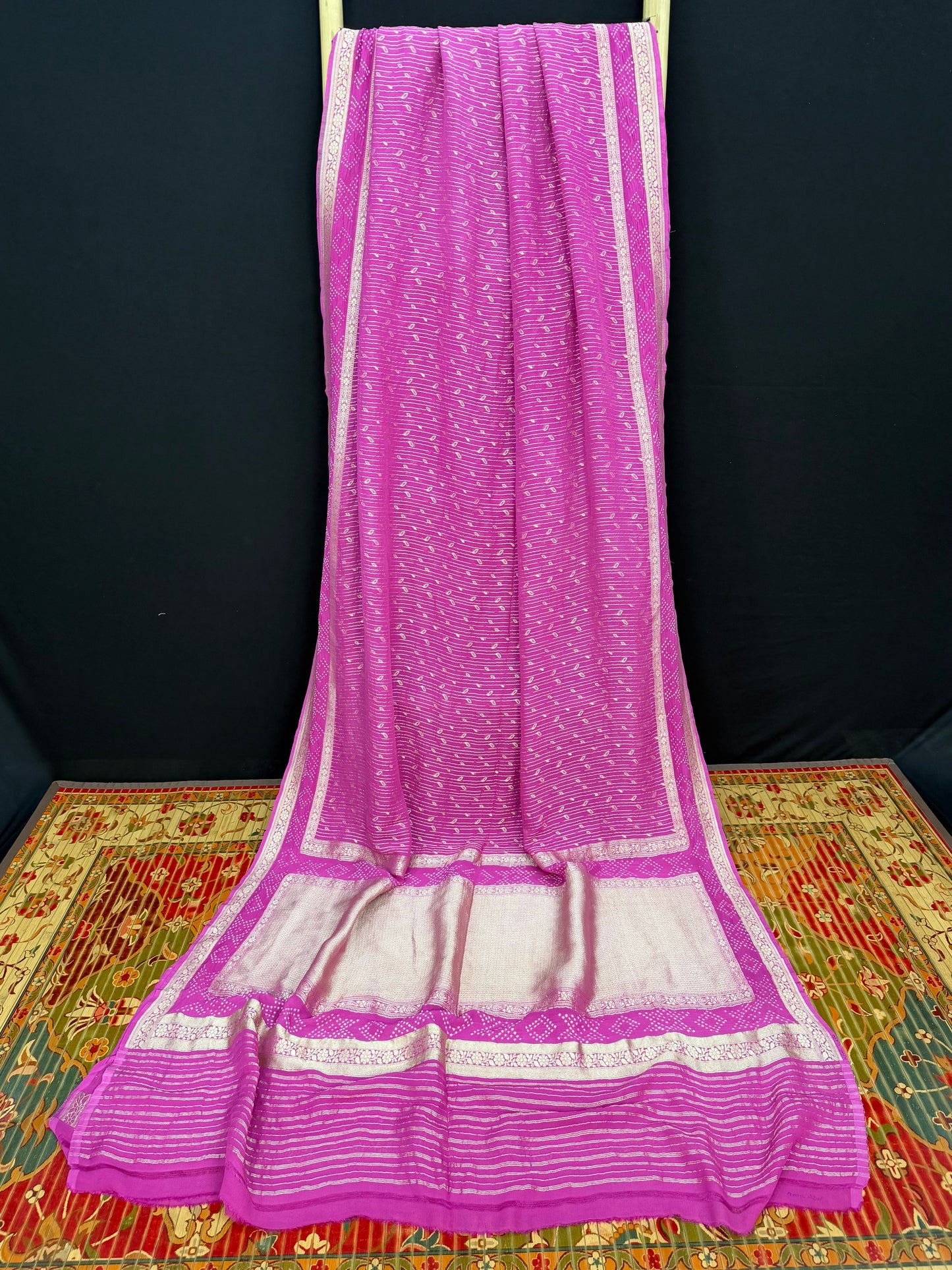 pure silk benaras gerogette saree