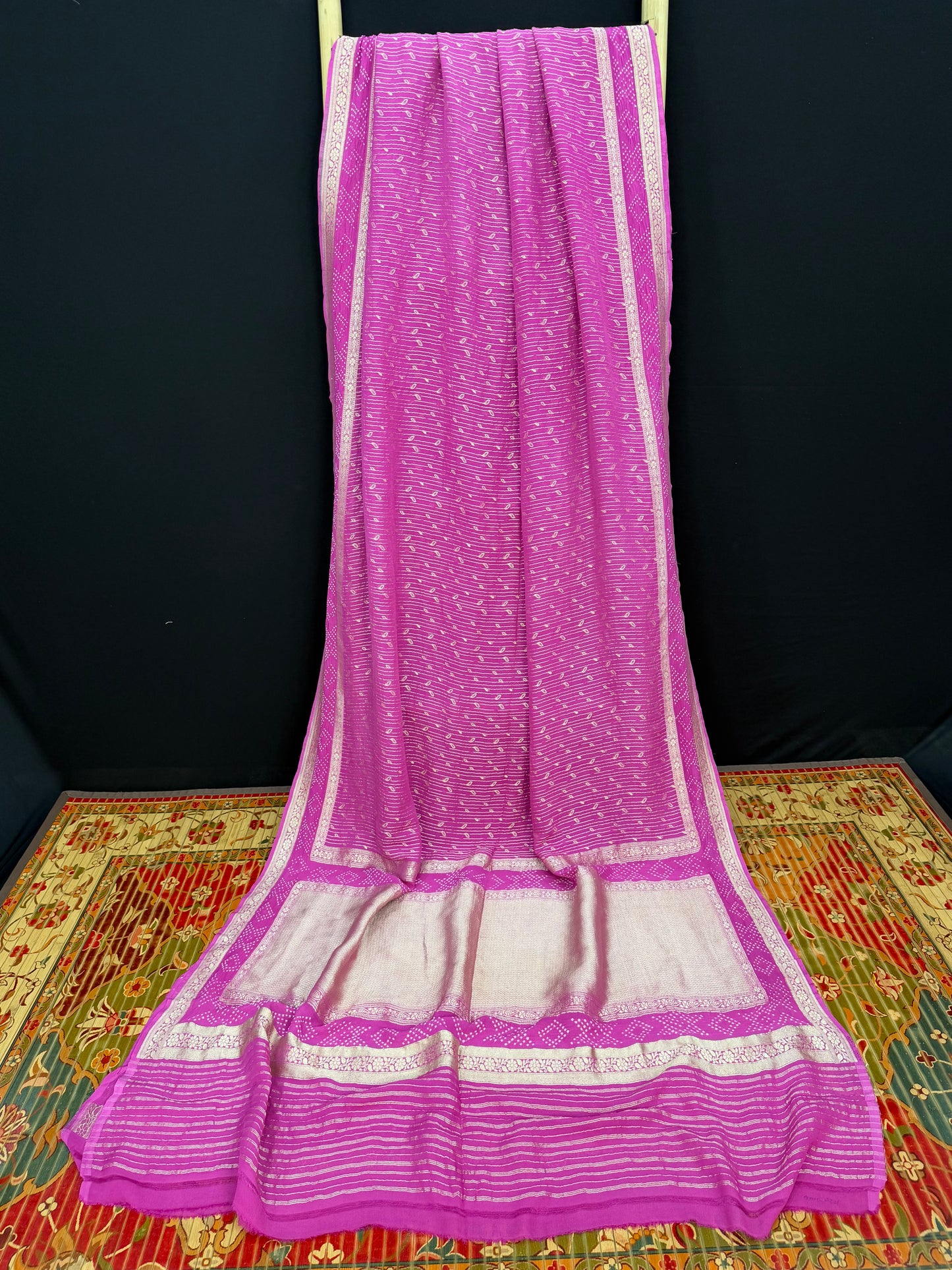 pure silk benaras gerogette saree