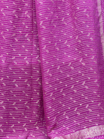 pure silk benaras gerogette saree