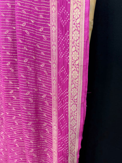 pure silk benaras gerogette saree
