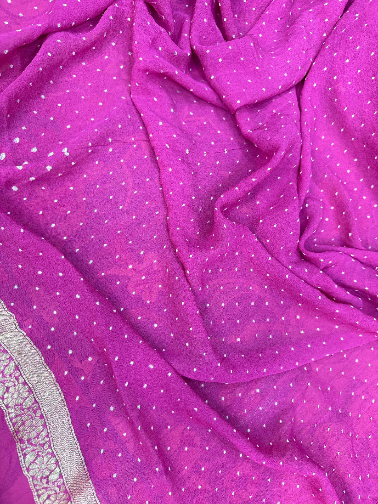 pure silk benaras gerogette saree